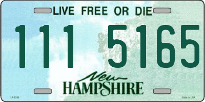 NH license plate 1115165