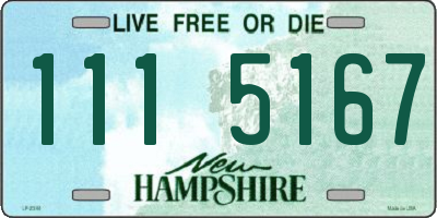 NH license plate 1115167