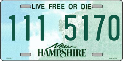 NH license plate 1115170