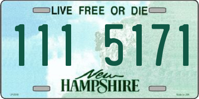 NH license plate 1115171