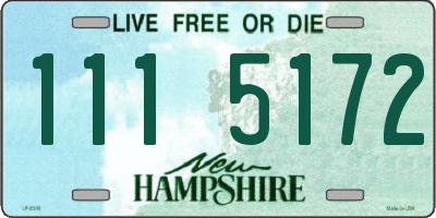 NH license plate 1115172