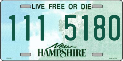 NH license plate 1115180