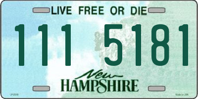 NH license plate 1115181