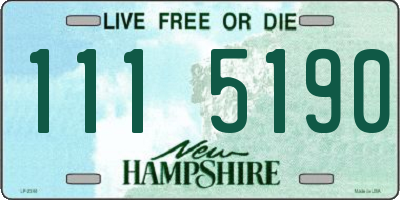 NH license plate 1115190