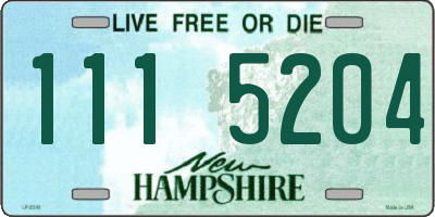 NH license plate 1115204