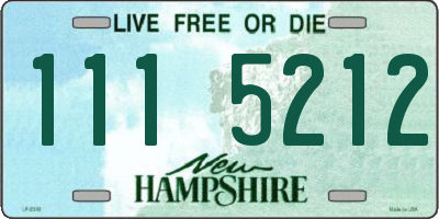 NH license plate 1115212