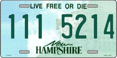 NH license plate 1115214