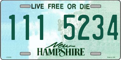 NH license plate 1115234