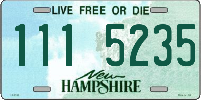 NH license plate 1115235