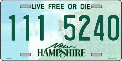 NH license plate 1115240