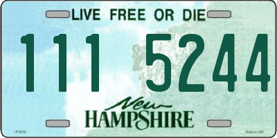 NH license plate 1115244