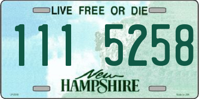 NH license plate 1115258