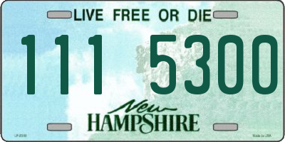 NH license plate 1115300