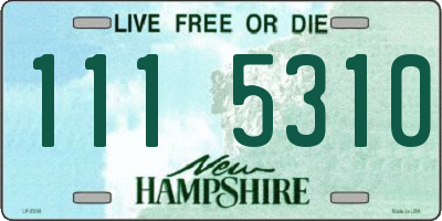 NH license plate 1115310