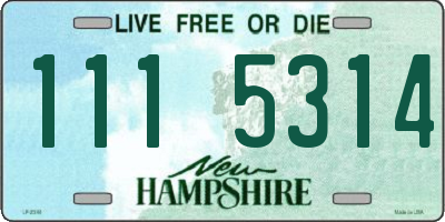 NH license plate 1115314
