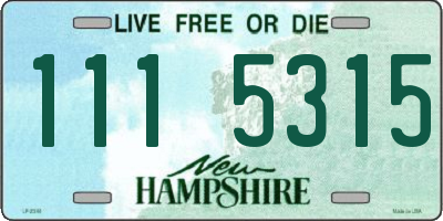 NH license plate 1115315