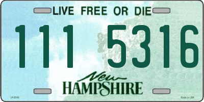 NH license plate 1115316