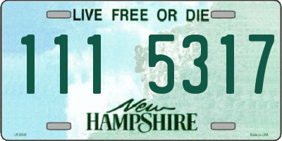 NH license plate 1115317