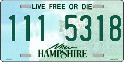 NH license plate 1115318