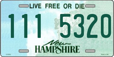 NH license plate 1115320