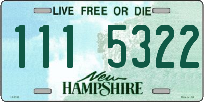NH license plate 1115322