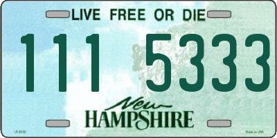 NH license plate 1115333