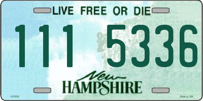 NH license plate 1115336