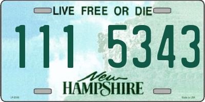 NH license plate 1115343