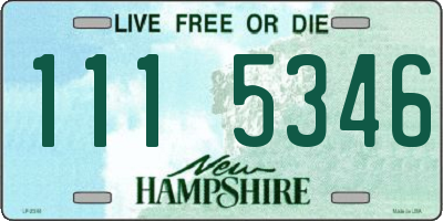 NH license plate 1115346