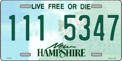 NH license plate 1115347