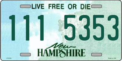 NH license plate 1115353
