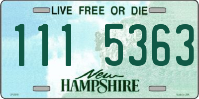 NH license plate 1115363