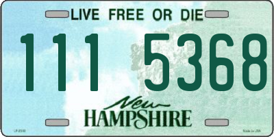 NH license plate 1115368