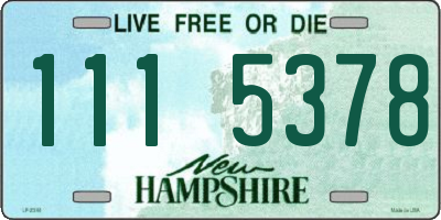 NH license plate 1115378