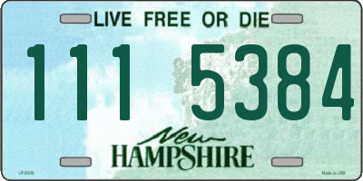 NH license plate 1115384