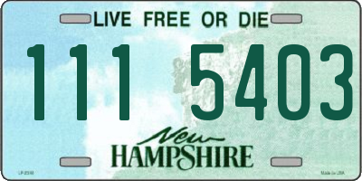 NH license plate 1115403