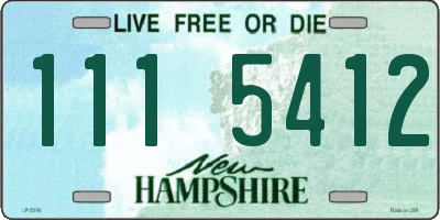 NH license plate 1115412