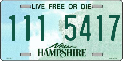NH license plate 1115417