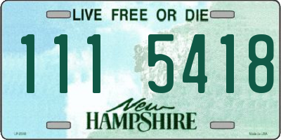 NH license plate 1115418