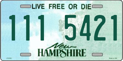 NH license plate 1115421