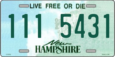 NH license plate 1115431