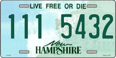 NH license plate 1115432