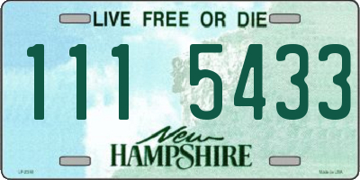 NH license plate 1115433
