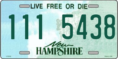 NH license plate 1115438