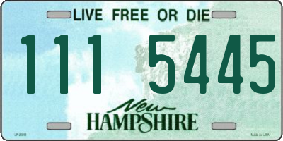 NH license plate 1115445