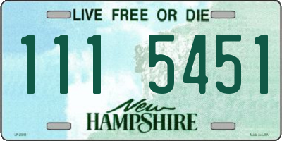 NH license plate 1115451