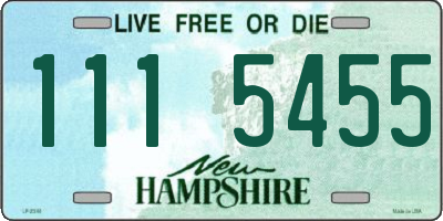 NH license plate 1115455