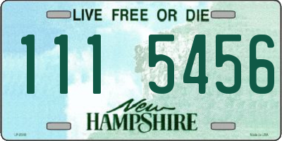 NH license plate 1115456