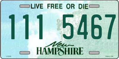NH license plate 1115467