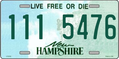 NH license plate 1115476